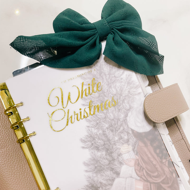 BOW PLANNER CLIPS | WINTER GREEN