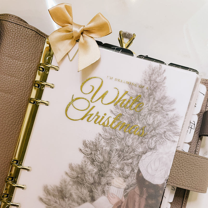 GOLD RIBBON BOW PLANNER CLIP