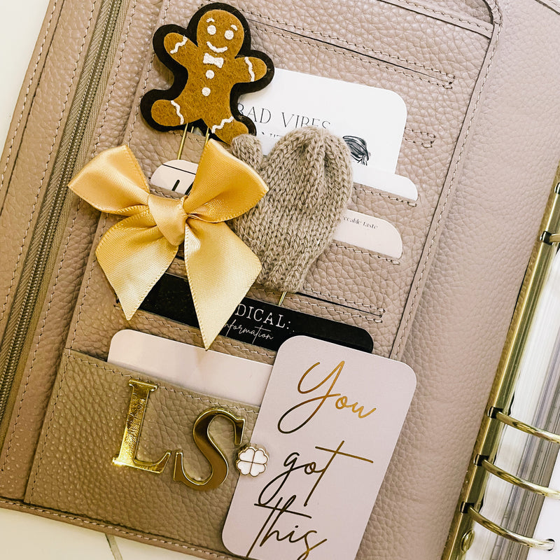 GOLD RIBBON BOW PLANNER CLIP
