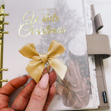 GOLD RIBBON BOW PLANNER CLIP