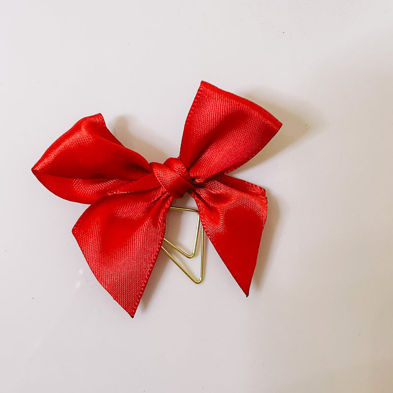 RED RIBBON BOW PLANNER CLIP
