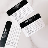 Set of 3 Planner Information Cards