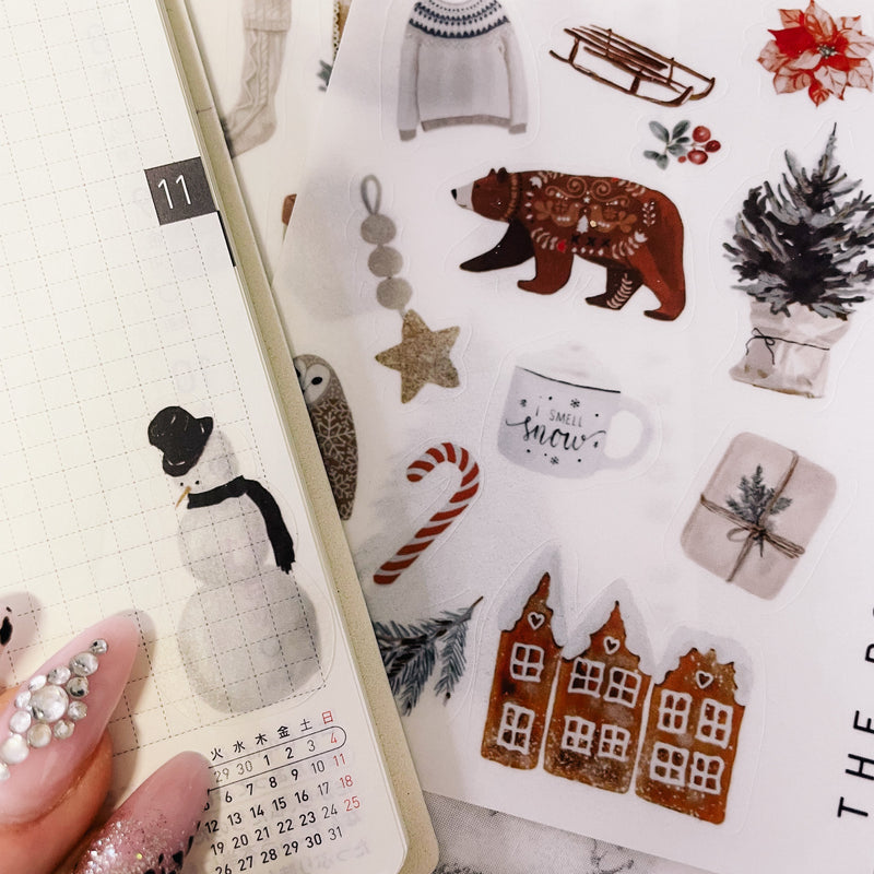 CHRISTMAS AT THE FARMHOUSE | DECO STICKERS | Clear Matte