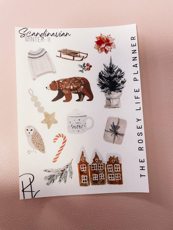 SCANDINAVIAN WINTER | DECO STICKERS | Clear Matte