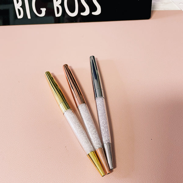 CRYSTAL PENS - GOLD, ROSE GOLD & SILVER