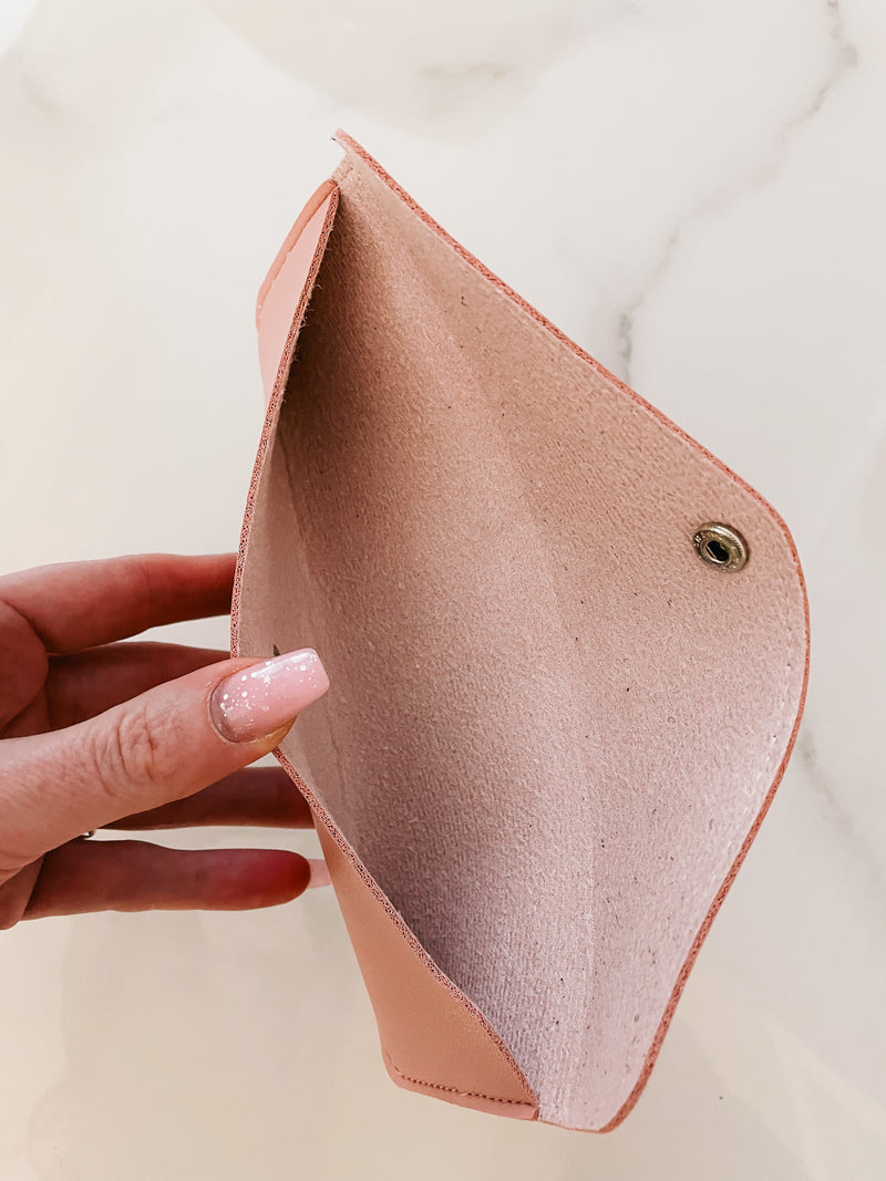 STATIONARY POUCH | PENCIL CASE | VEGAN LEATHER | PINK