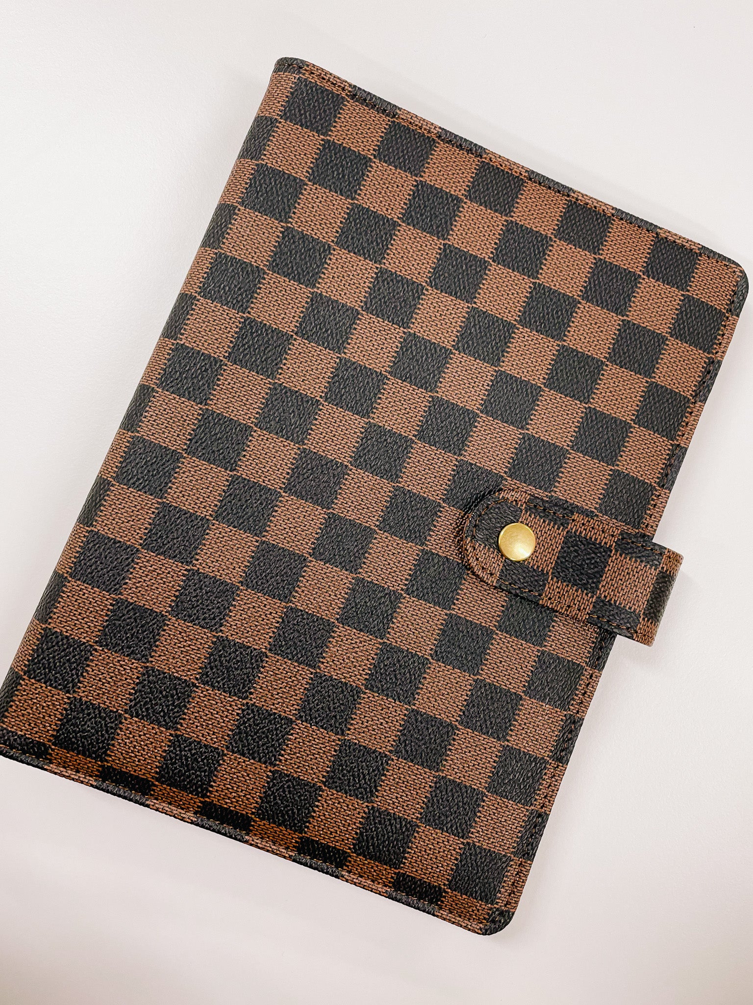 PLANNER COVER 2.0 Restock | CHECKERED BROWN | VEGAN LEATHER | AVAILABL ...