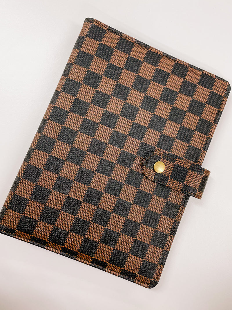 PLANNER COVER 2.0 Restock | CHECKERED BROWN | VEGAN LEATHER | AVAILABLE IN 2 SIZES