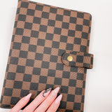 PLANNER COVER 2.0 Restock | CHECKERED BROWN | VEGAN LEATHER | AVAILABLE IN 2 SIZES