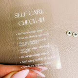 JOURNALING CARD -  SELFCARE CHECKIN | PLANNER DECO | ACETATE