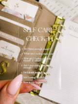 JOURNALING CARD -  SELFCARE CHECKIN | PLANNER DECO | ACETATE