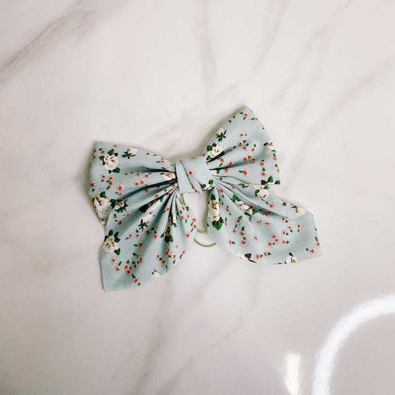 BOW PLANNER CLIP | Mint Spring Florals