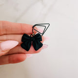 PLANNER CLIP | MATTE BLACK BOW CHARM