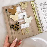 PLANNER CLIP | Nude Leopard Browns | MOUSE EARS | SPARKLY