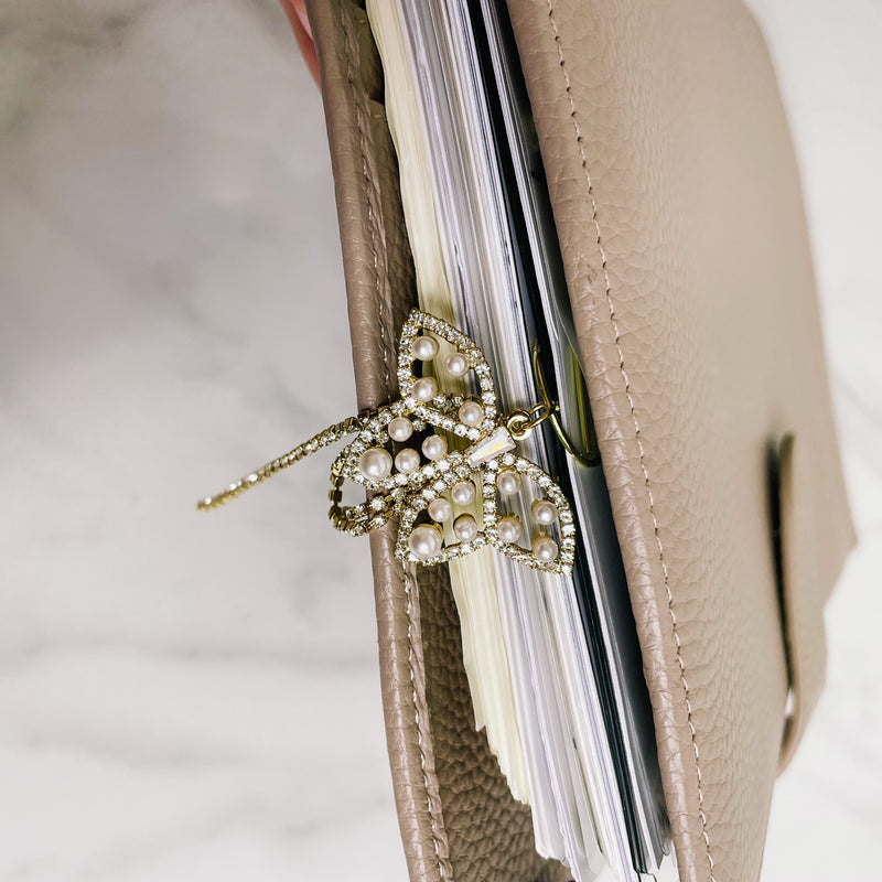 PLANNER CLIP | BUTTERFLY | DIAMOND & PEARL