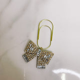 PLANNER CLIP | BOW | DIAMOND & GOLD