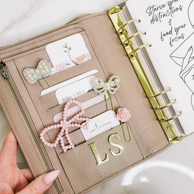 PLANNER CLIP | PEARL BOW | PINK