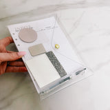 STATIONARY POUCH | CLEAR | STICKER STORAGE | GOLD