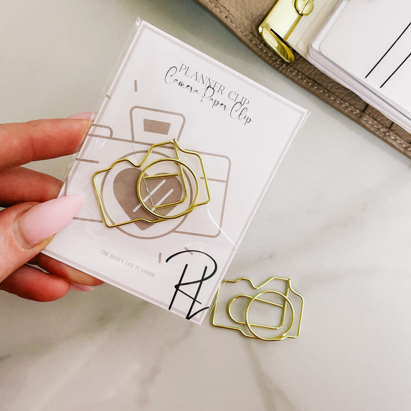 PLANNER CLIP | CAMERA | FUNCTIONAL | GOLD PAPER CLIP