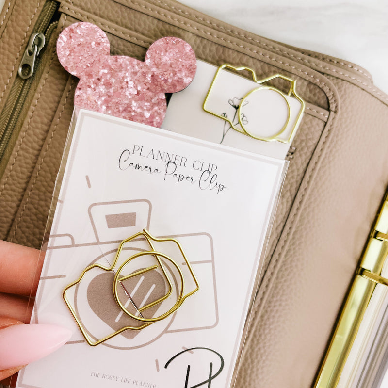 PLANNER CLIP | CAMERA | FUNCTIONAL | GOLD PAPER CLIP