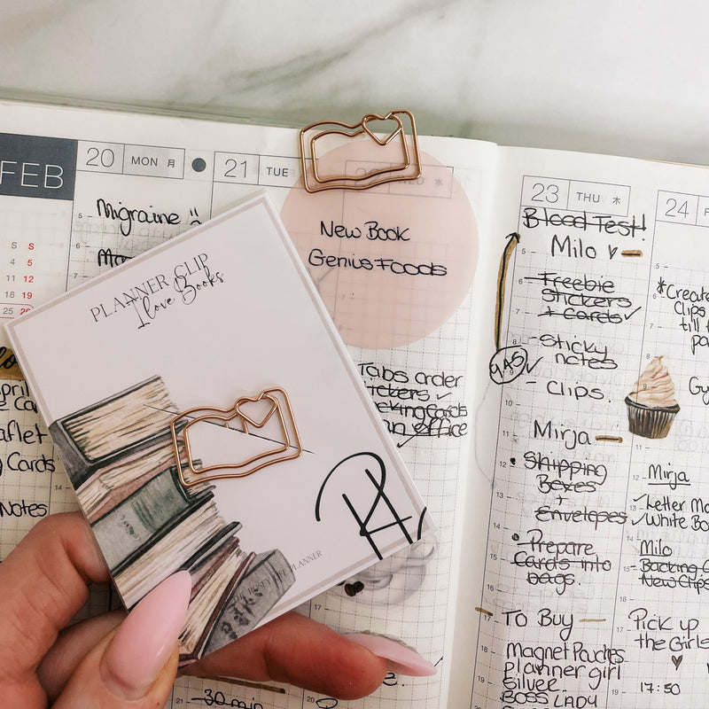 PLANNER CLIP | BOOK LOVER | FUNCTIONAL | ROSE Gold
