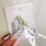 PLANNER CLIP | Feather | FUNCTIONAL | Gold