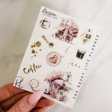 PARISIAN SPRING CAFE COLLECTION | DECO STICKERS | Clear Matte
