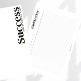 PACK OF 12 | PRINTED | MONTHLY TRACKER INSERTS | BLACK & WHITE