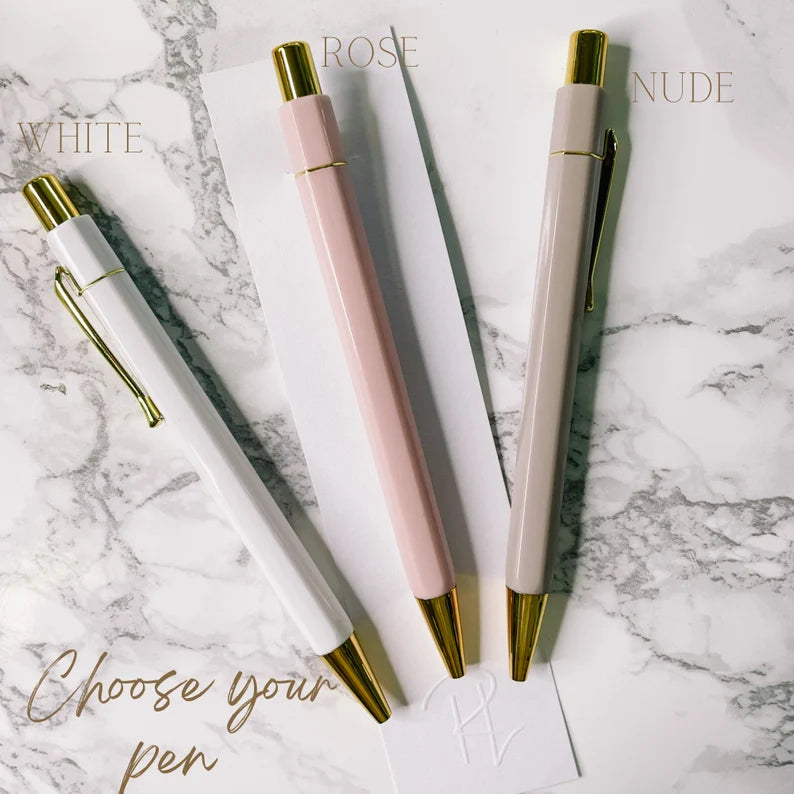 ROSEY PENS - ROSE, NUDE & WHITE