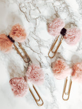 PLANNER CLIP | LUXE | FAUX FUR BOW | PINK