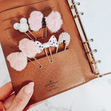 PLANNER CLIP | LUXE | FAUX FUR BOW | PINK