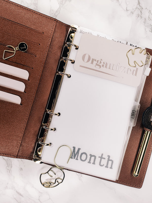 PLANNER CLIP | LUXE | MINIMALIST | GOLD & BLACK