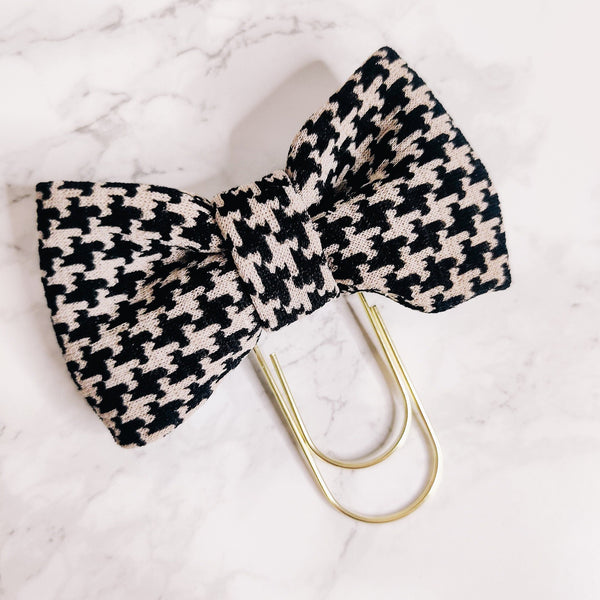 BOW PLANNER CLIP | PRINT DESIGN | SOPHISTICATED | CHECKERED