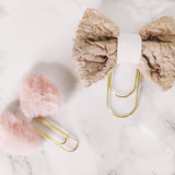 BOW PLANNER CLIPS | RUFFLES & FUR | FAUX LEATHER | FABRIC