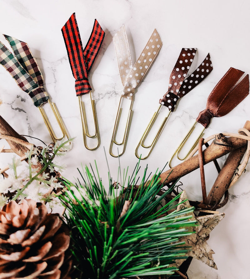 CHRISTMAS PLANNER CLIPS | RIBBON | FELT | WOODEN