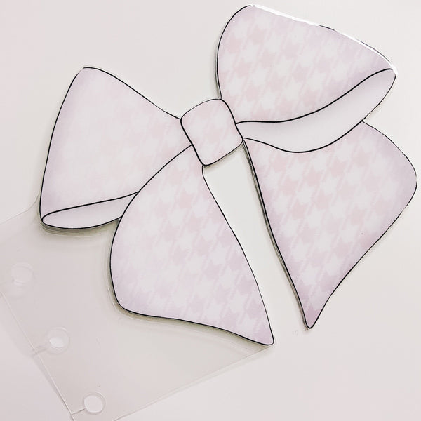 PAGE DIVIDER | BOW  | CHECKERED PINK