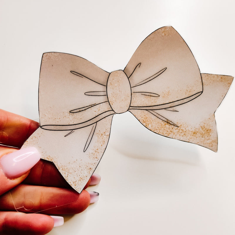 PAGE DIVIDER | BOW | BEIGE & GOLD