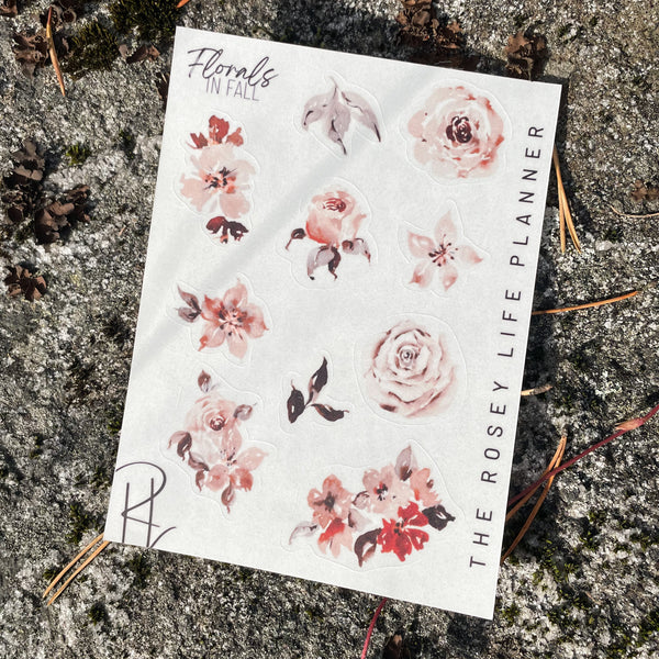 FALL FLORALS | DECO STICKERS | Clear Matte